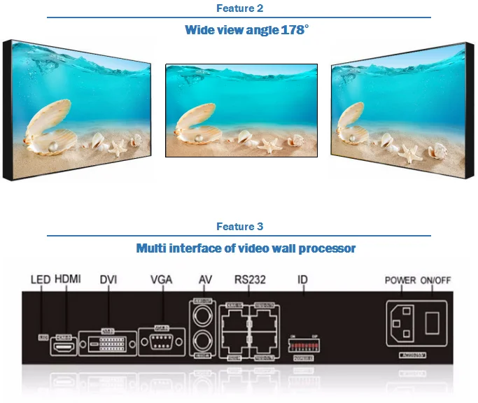 HD samsung LG 49 inch ultra narrow bezel lcd video wall