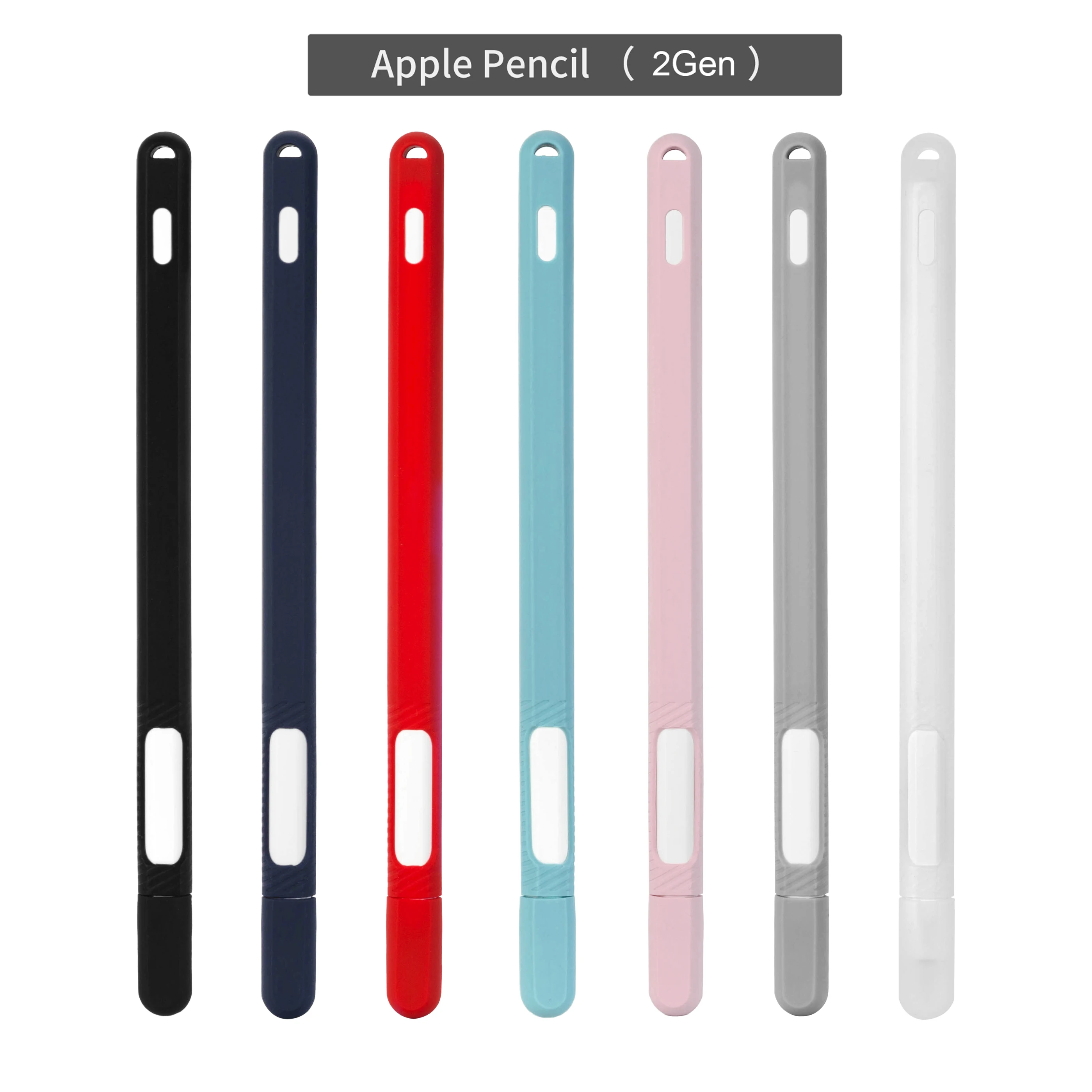 

2nd generation new design Full Skin Cover Holder Pocket Silicone Case Anti-Slip Sleeve Nib Cover for apple pencil 2