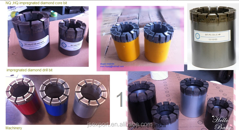 NQ HQ PQ BQ AQ Pdc Coal Mining / Pcd Impregnated Diamond Exploration Coring Drill Bit PDC Bits