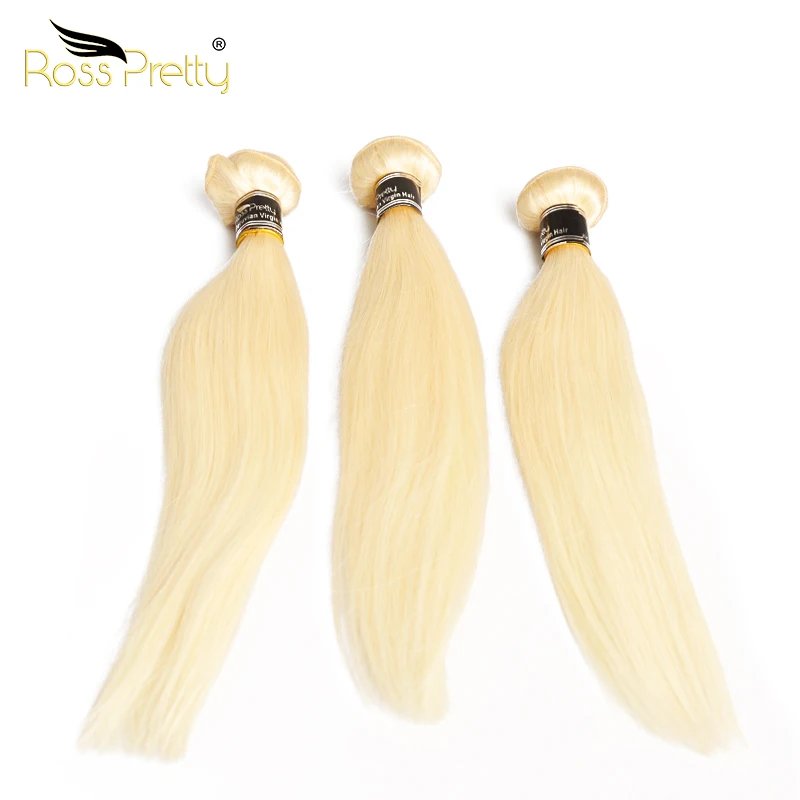 

Ross Pretty Real Brazilian Weave Hair 22 Inch Virgin Remy Human Hair 613 Blonde Bundles