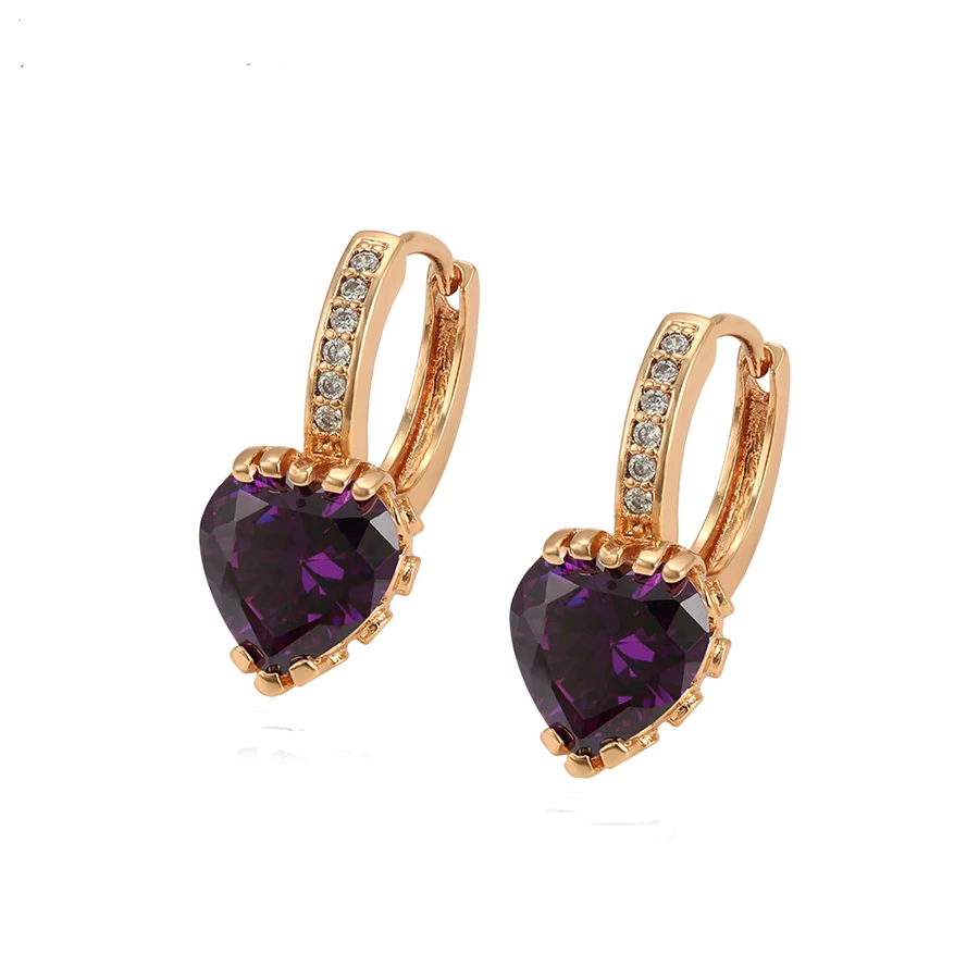 

93825-wholesale fashion jewelry 18 karat gold heart earring