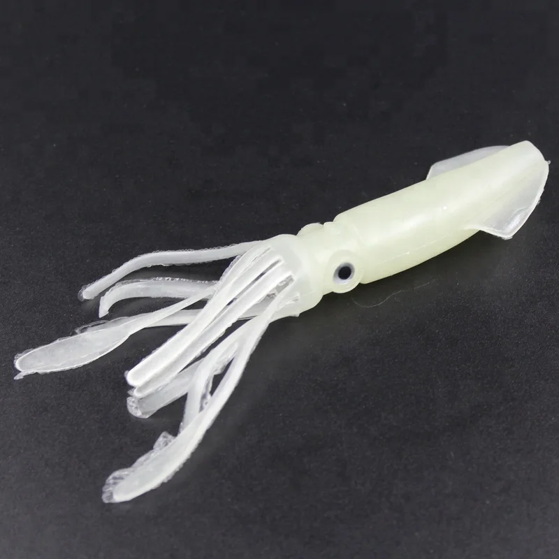 

10.5cm8g Glow Luminous octopus skirts soft plastic fishing lures, As picture;one