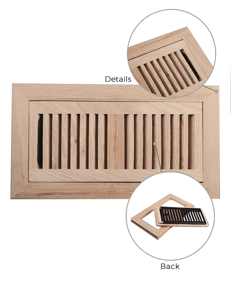 3x10 2wfm Flush Mount Wooden Floor Return Air Grille Air Diffuser Air