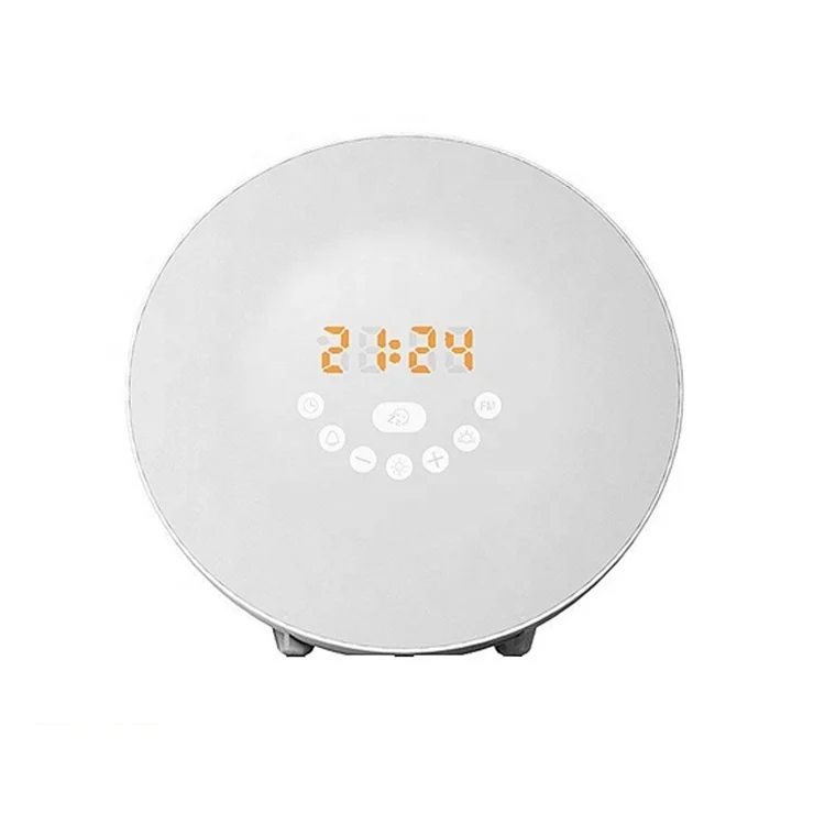 

Best Sale Natural Wake Up Clock LED night light BT Speaker Alarm Clock