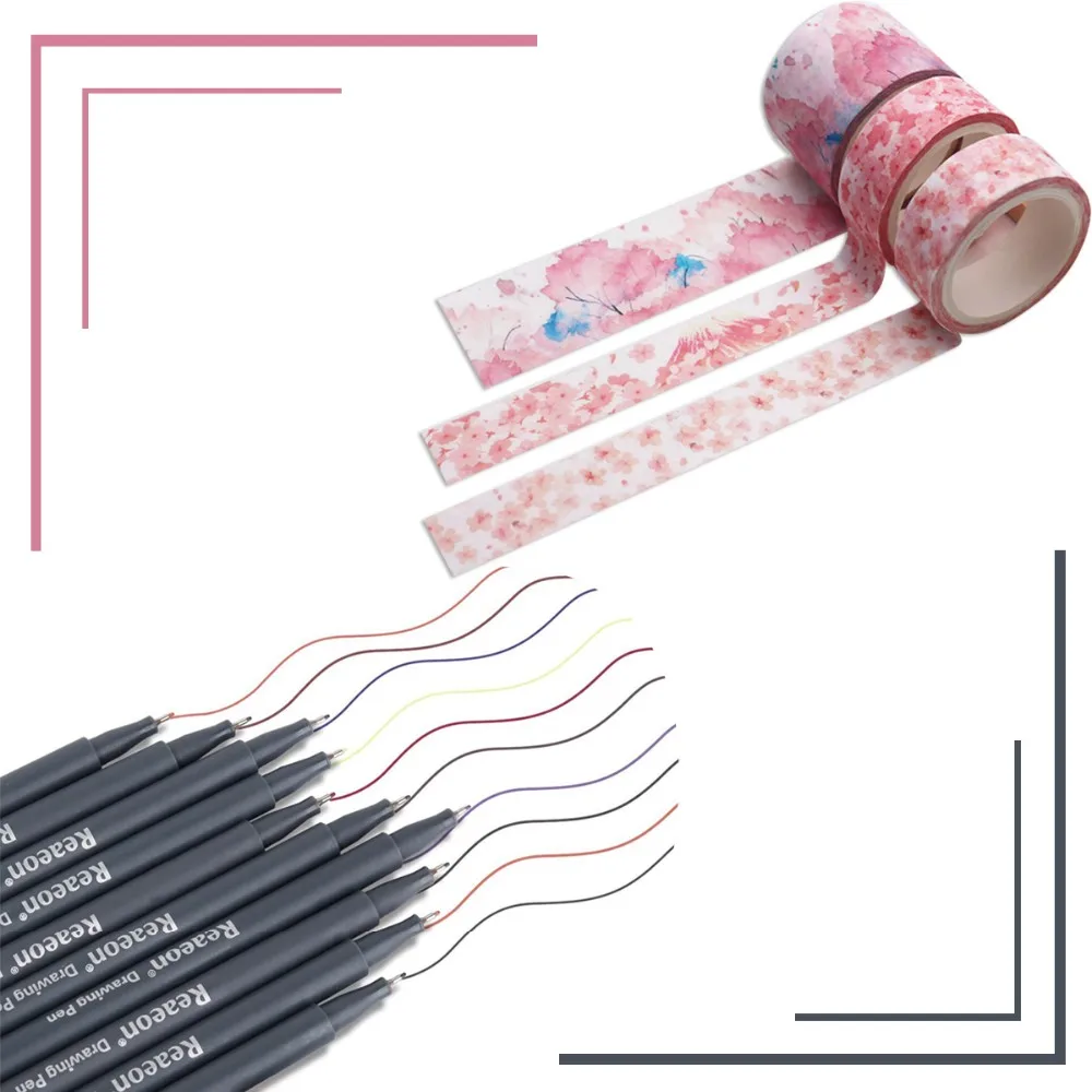 Black Master Markers Micropen Fineliner Ink Pens 10 Pens With Micro