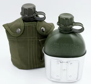 Image of Factory direct sale US army plastic water bottle with military canteen