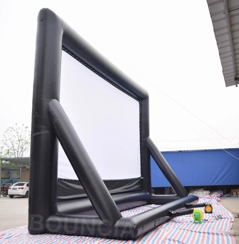 Durable Pvc Tarpaulin Outdoor Inflatable Movie Screen / Inflatable Tv
