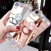 

Luxury Ring Stand Diamond Bling Glitter Mirror Soft TPU Phone Case For Iphone X XS/XR/XS MAX Cases