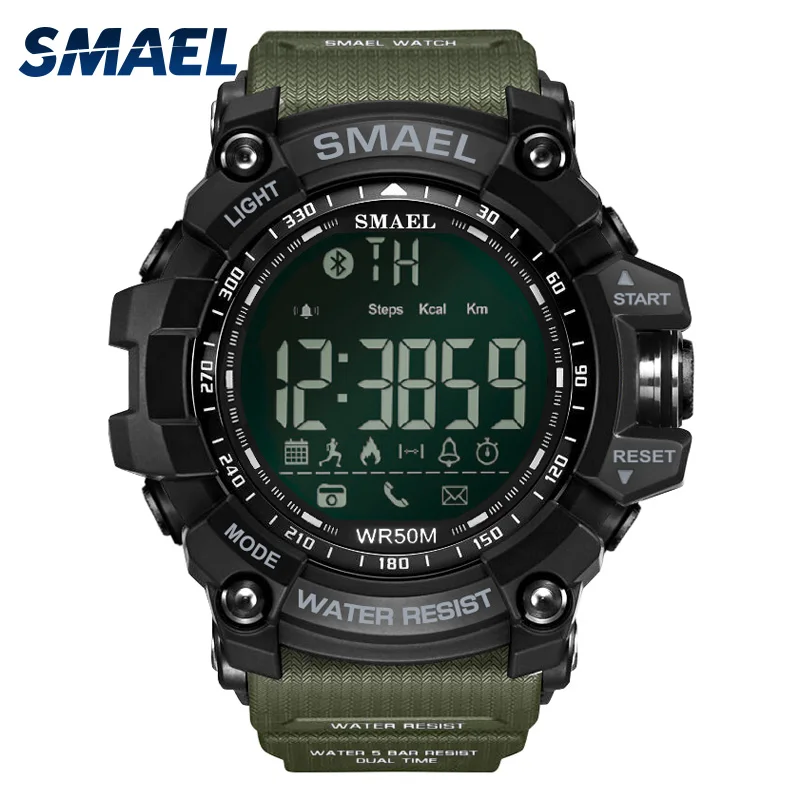 

Smael Brand Luxury Smartwatch IOS Android Calls Remind Remote Camera Digital Led Fashion Waterproof Sports Men Bluetooth Watch