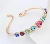 European and American popular crystal heart bracelet green women adorn article pn8234