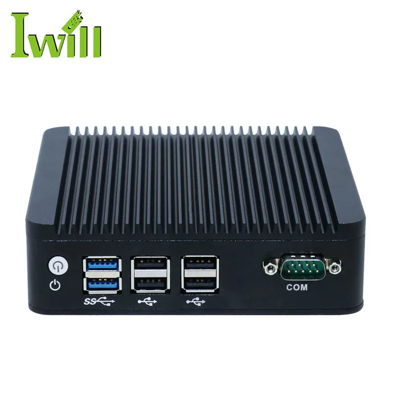 

Hot sale Barebone system price IBOX501 N5 with 2HD 1 DP and dual LAN fanless industrial computer mini pc, Black (any color can be customized)