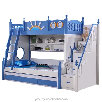 blue bed for kids