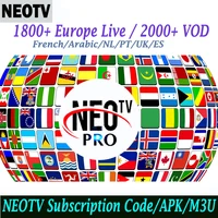 

Renewing Arabic Iptv for Android TV Box APK Code 1 Year Subscription French VOD Live Channels NEOTV Pro H265 TV Chs