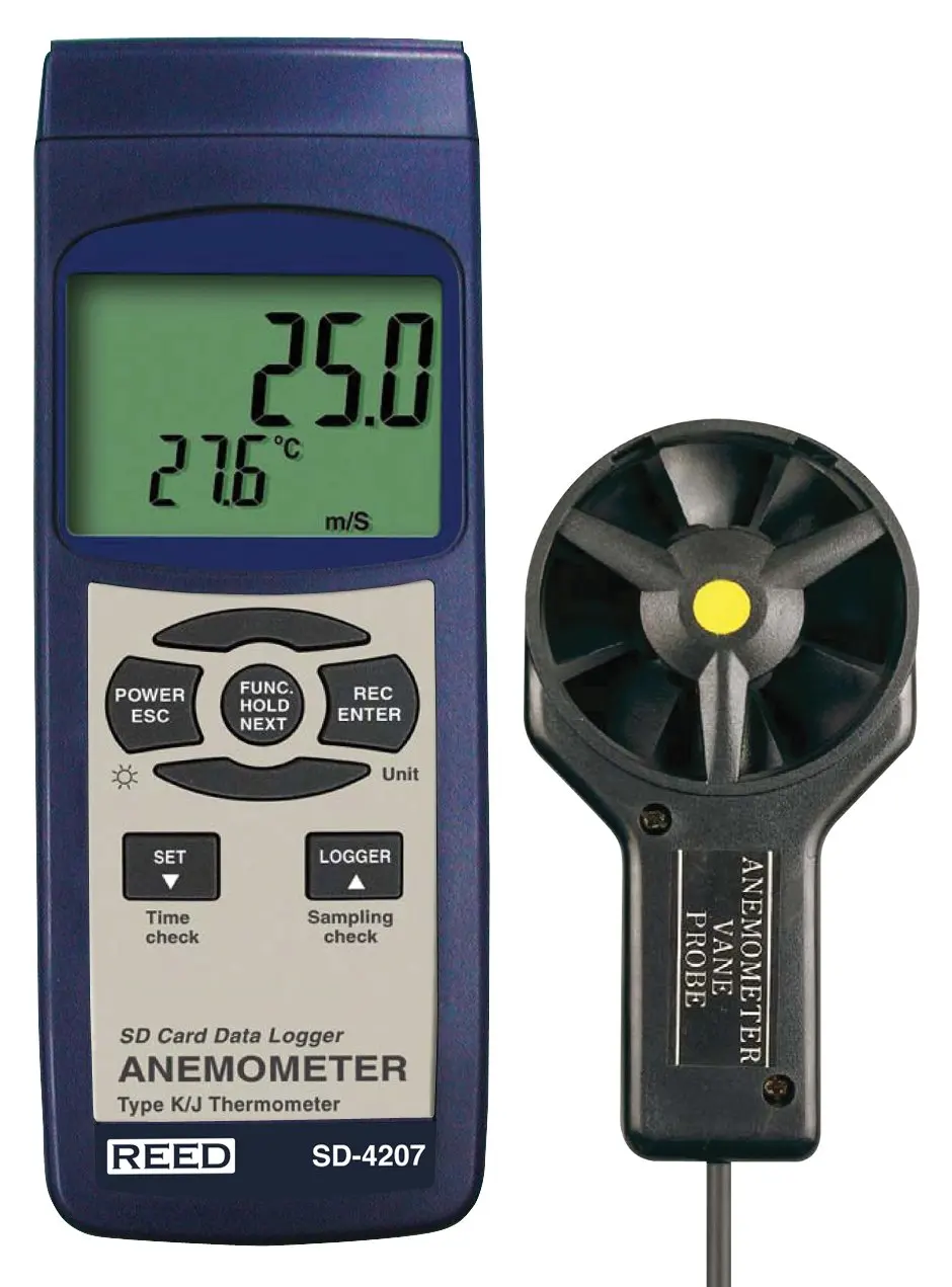 Extech SDL300 Metal Vane Thermo-Anemometer and Datalogger tillescenter ...