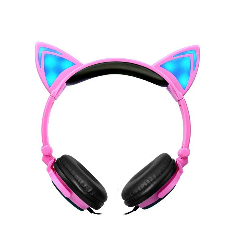

Mobile Phone Super Bass Over Ear Kids Wired Stereo Headphone Cat for Children