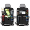 Car Seat Back Protector Tablet Holder Storage Pockets Kids Kick Mats Car Seat Back Organizer Storage
