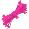 Self Locking Reusable Silicone Rubber Wire Management Cord Organizer Holder Fastening Cable Ties Silicone Tie Strap Band