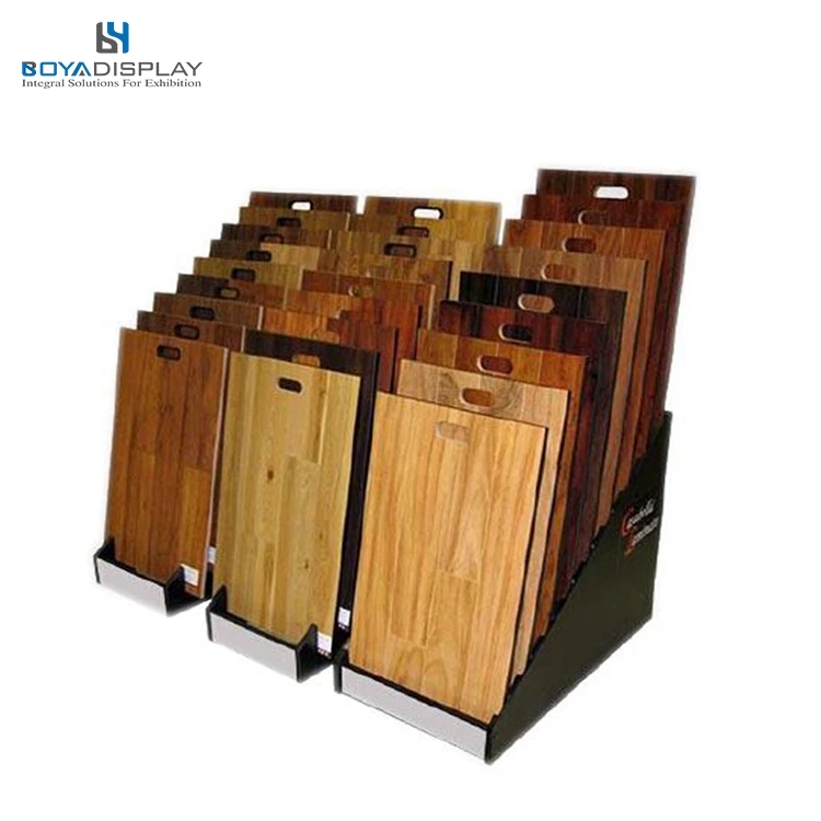 Custom Combined Waterfall Display Rack For Floorings Sample Boards Lvt