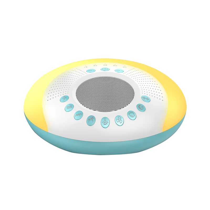 

Newest 9Non-looping Sleep Tones Sound Machine, Soft Night Light With 240V Plug-In Charger, Portable for Travel, Yellow