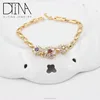 DTINA 18k gold-plated bracelet fashion flower woman bracelet