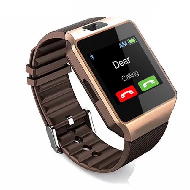 

Hot selling Sport DZ09 Smart Clock Phone + Camera SIM SLOT For Android For IOS, Black, gold, silver, white
