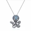 Sterling Silver 925 Dream Octopus Silver Necklace Clavicle Chain Short Neck Ornament
