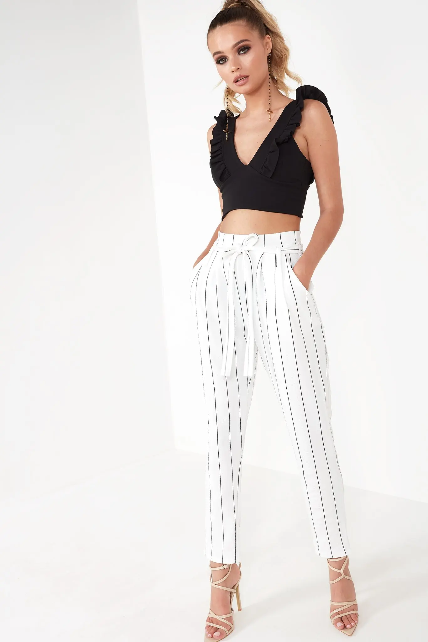 tight striped trousers