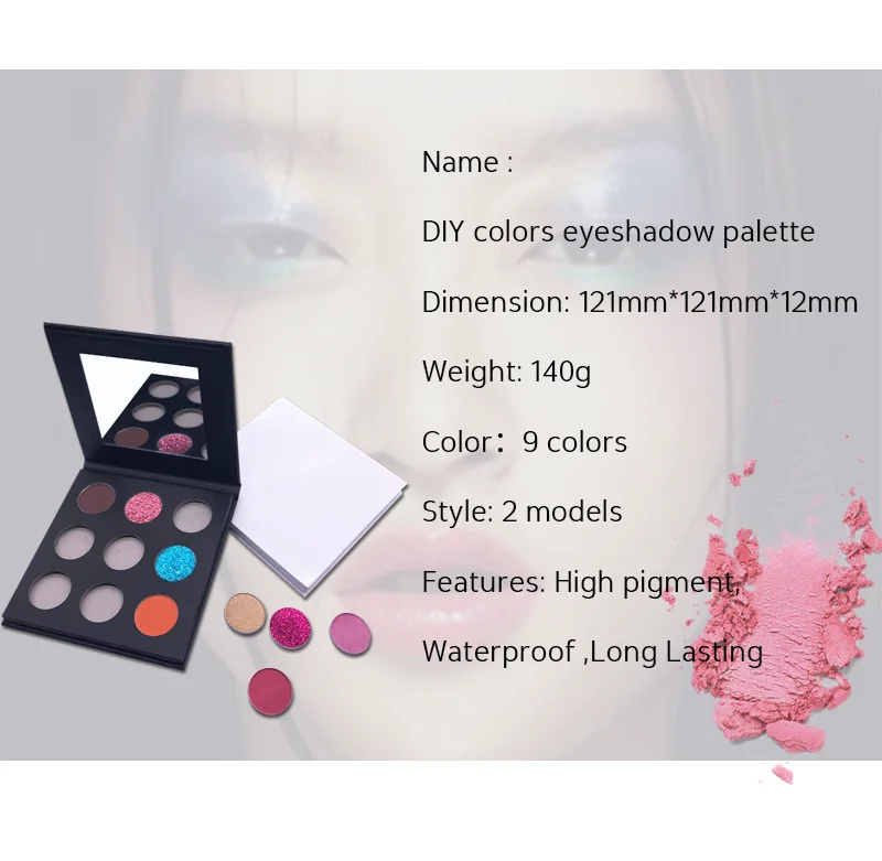  Empty Makeup Palette Cardboard Eyeshadow Palette Cosmetics 26mm round pans palette