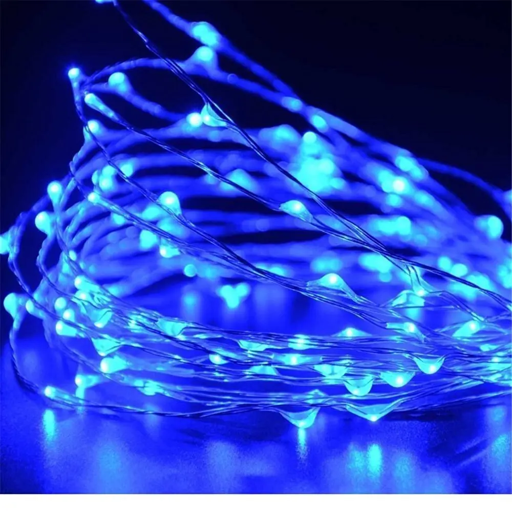 Best garden decoration twinkly starry solar panel fairy strings led blue xmas lights on sale