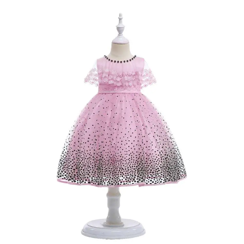 

Kids Party Dresses Wholesale Beautiful Color Child Baby Dress Model Girls Lace Party Wear Fashion Dress L5007, As picture