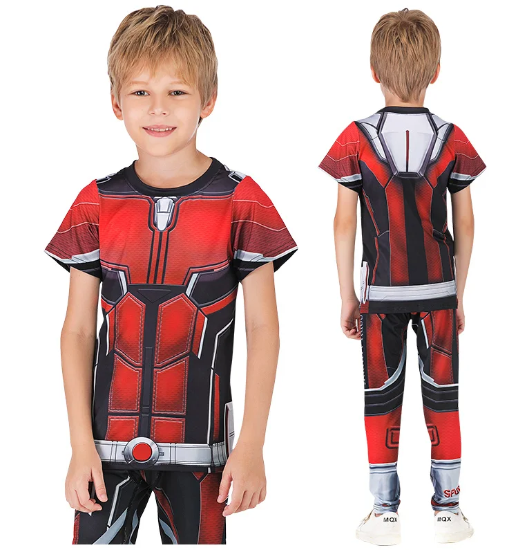 Kids superhero costume custom t shirt marvel t shirts superhero sports suit kids