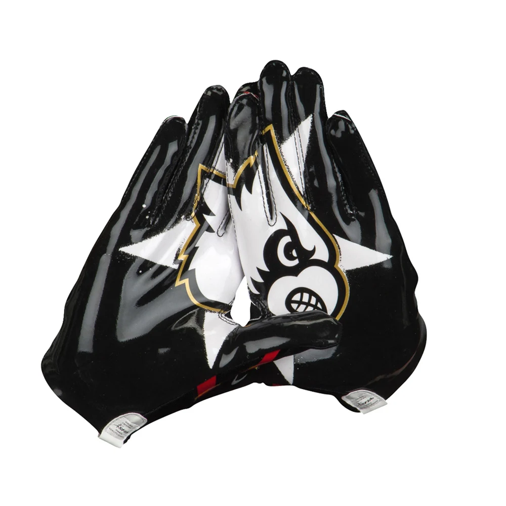 Men's Sticky Palm American Football Receiver Gloves Custom Printed