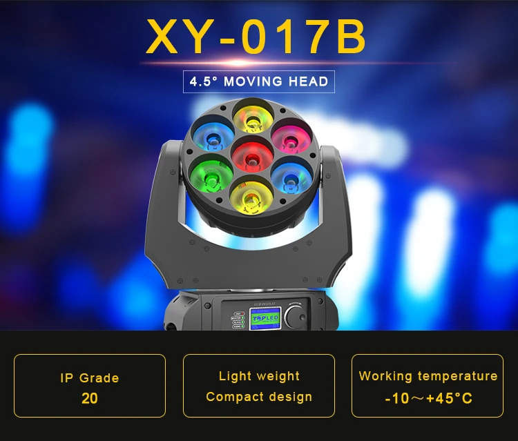 China Professional Stage Lighter Faster Better Color Mixing Better Effect 7*30W 4.5 Moving head light