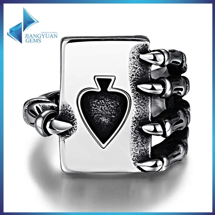 

JYSZR0339 Cool man design silver plated stainless steel ring