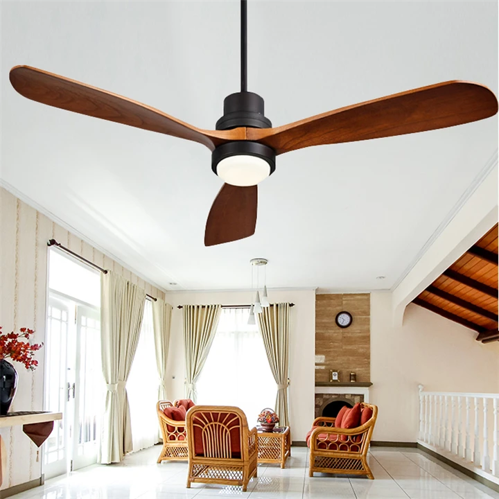 120v wood blades ceiling fans light 52-1801