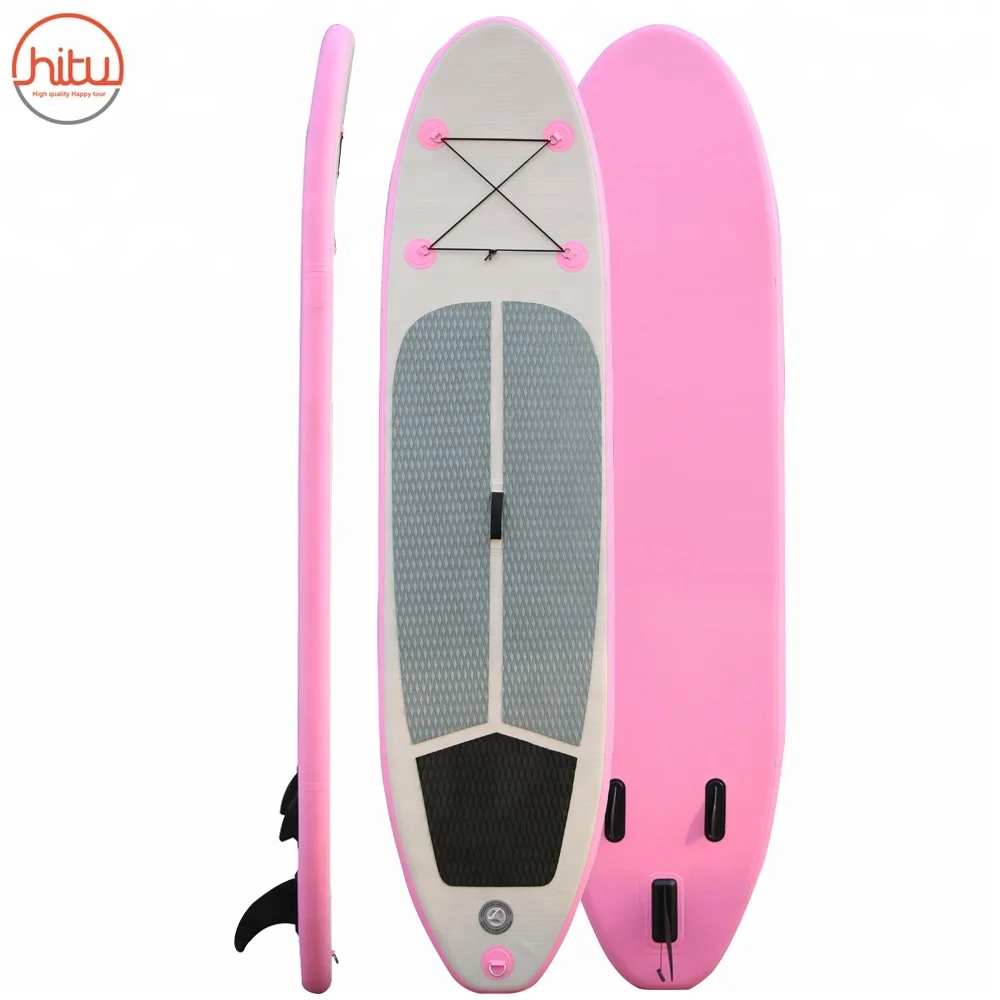 

Best price super stable isup 2017 inflatable paddle board yoga board, Pink