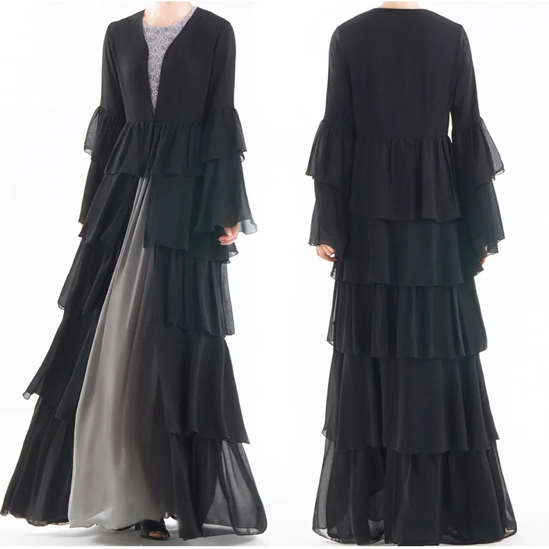 

Mixed wholesale Muslim cardigan chiffon dress Abaya Robe, 1 colors