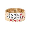 New Show Love Gay Lgbt Rainbow Bangle Bracelet Alloy Fashion Enamel Gold PLated Jewelry Enamel Bracelet Bangle Manufacturers