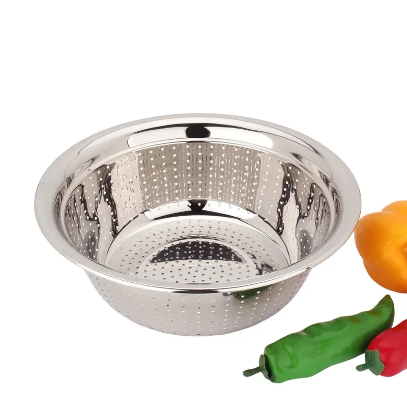 Stainless Steel Microperforated Strainer Vegetable Basket Fruit