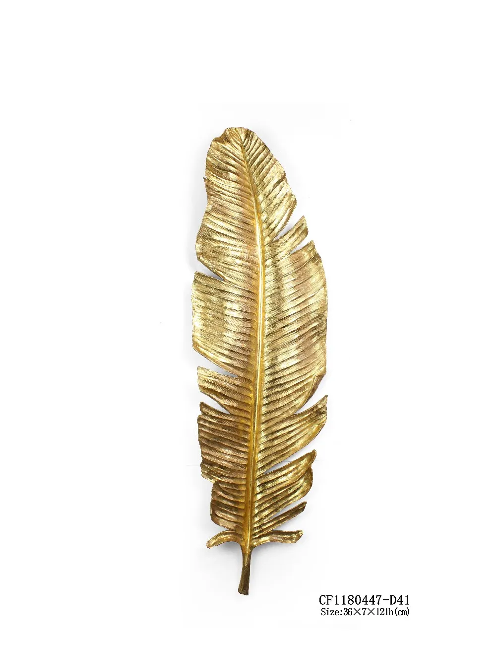 Custom Modern Luxury  Resin Silver Feather Shape Tabletop Creative Ornament Crafts supplier