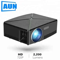 

AUN MINI Projector C80, 1280x720 Resolution, LED Proyector, Portable HD Beamer for Home Cinema. Support 1080P