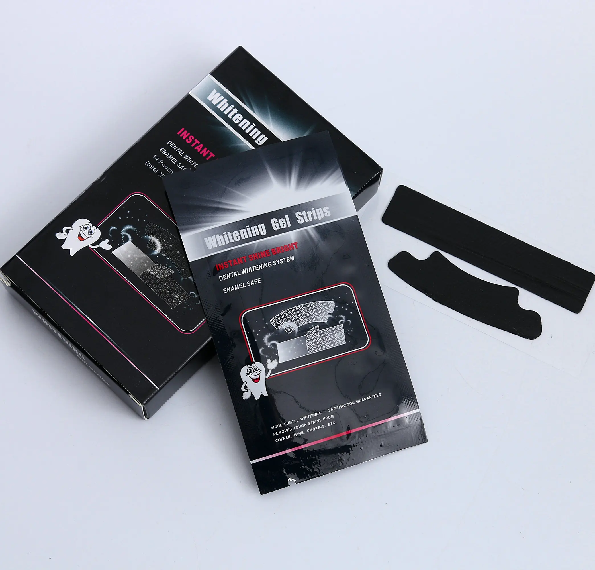 
High Quality Charcoal Teeth Whitening Strips White Smile Charcoal Strips 