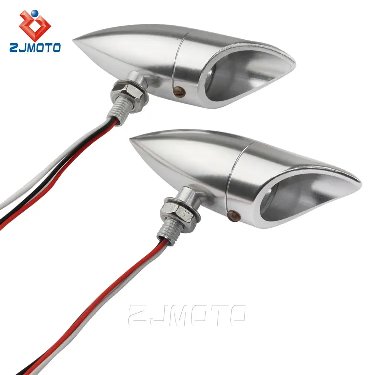 Motorbike Bullet LED Brake Indicator Lighting Lamp Bulb Motorcycle Turn Signal Lights Chopper ZJMOTO