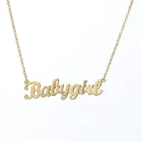 

Fashion Necklace 2019 Cute Babygirl Necklace in Gold or Silver Custom Gold Plated Jewelry Necklace Women Girls