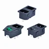 AC 250V 10A 3 Pins IEC C14 Power Inlet Socket w Single 5mm x 20mm Fuse Holder