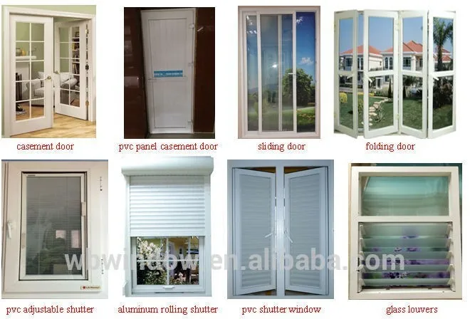 PVC profile plastic sliding pane grille design window with high quality parts