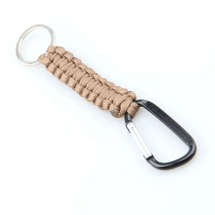 

Outdoor mountaineering survival key chain seven - core umbrella rope woven key chain