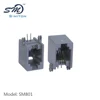 ABS material RJ9 616 pcb tel socket connector 4p4c