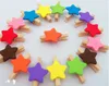 Mix Colors Mini Clip with star shape,Mini Wooden Clothes Peg,Mini Clips coloured best seller wood clamp for Wedding Favors