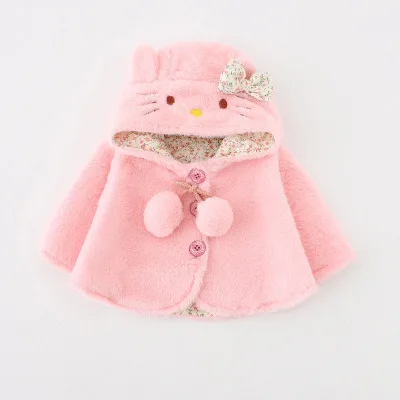 
2020 new kids coats children autumn winter thick outwear fur hooded cotton baby girls winter coat 